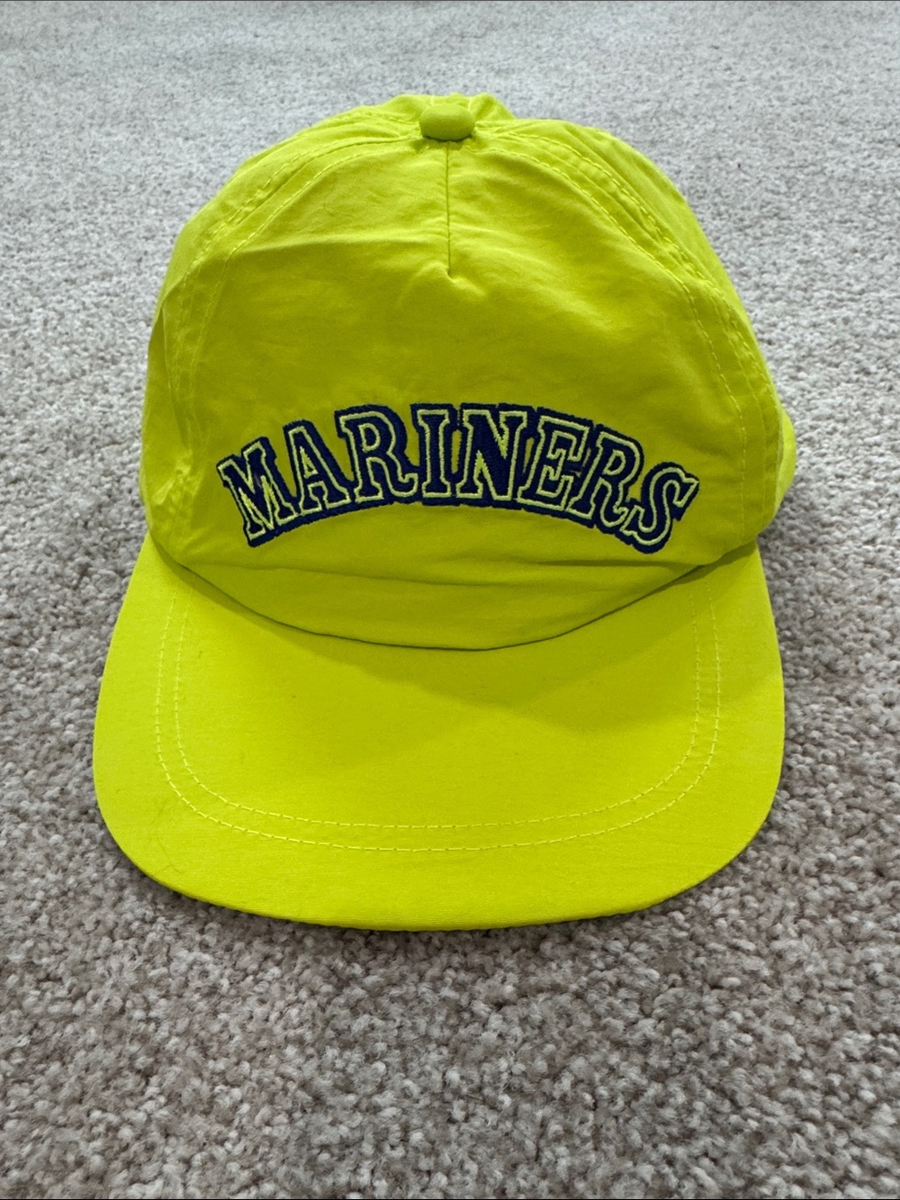 Kids Seattle Mariners  Neon Yellow Cap with Embroidered Logo